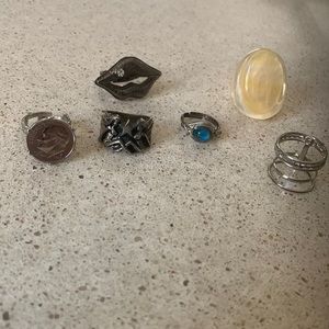 Ring bundle all sizes shapes(as is) some adjustable
